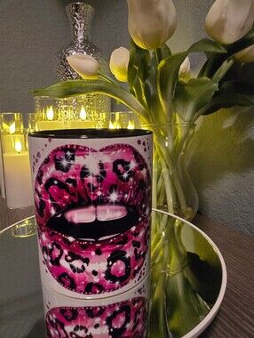 Deep purple and white ceramic coffee cup [11oz]